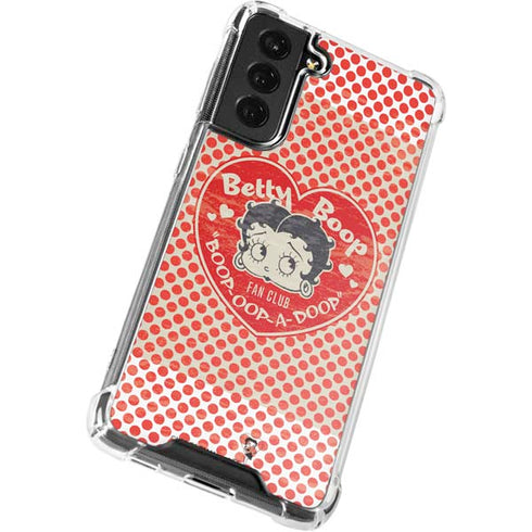 Betty Boop Red Heart Galaxy S21 FE Clear Case